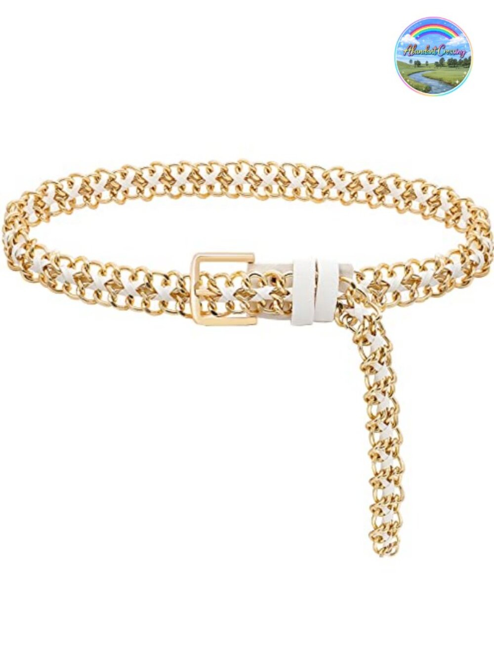 Punk Leather Chain Waist Belt Adjustable Buckle Women Dresses
